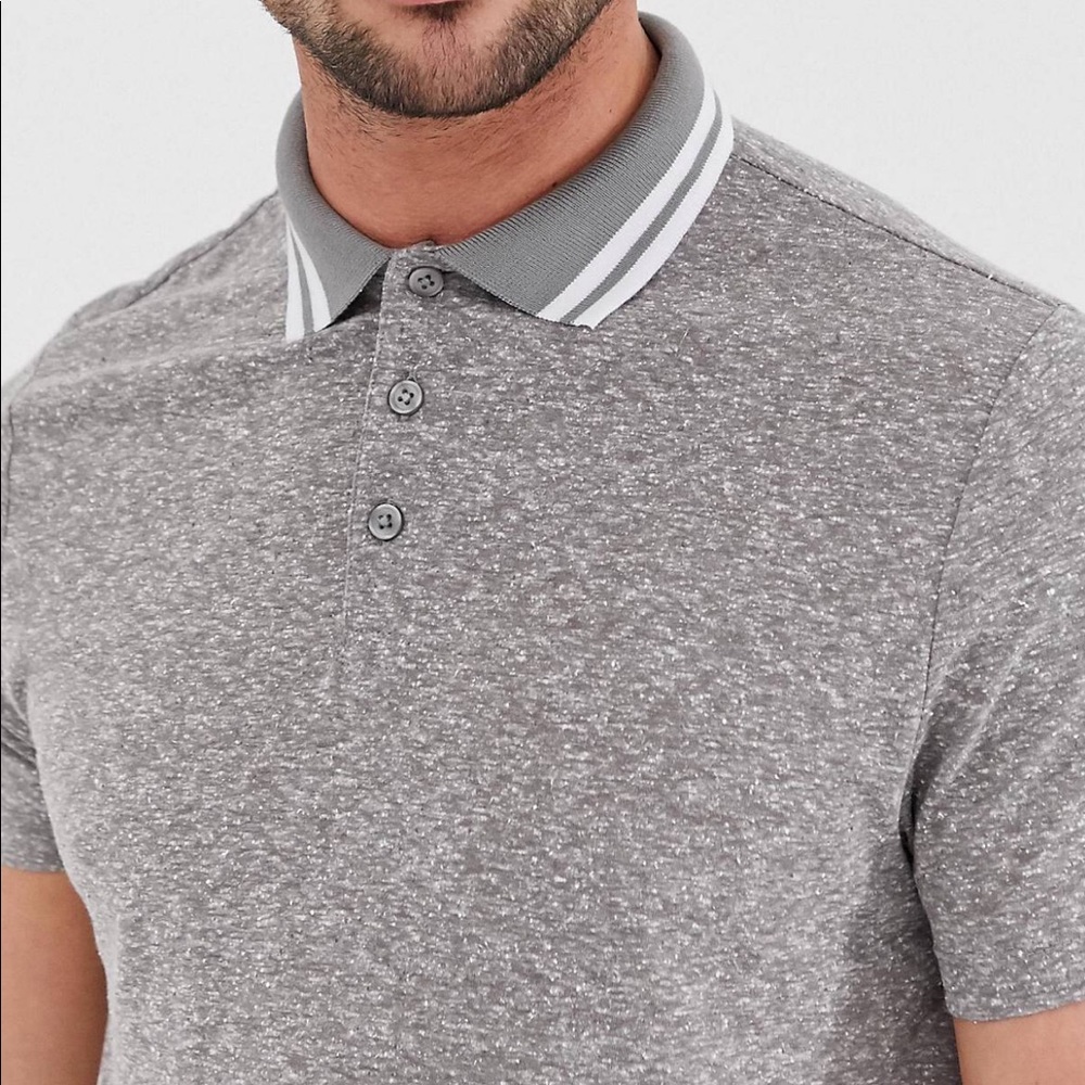 Polo with contrast collar